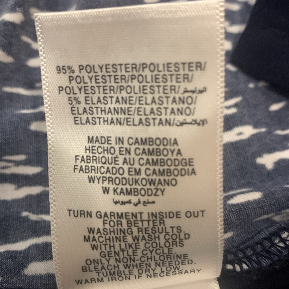 Jones New York Navy and White Sleeveless Top Size Large - Picture 6 of 6